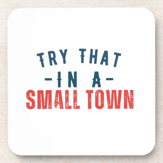 Dessous-de-verre Essayer dans une petite ville (Devant)