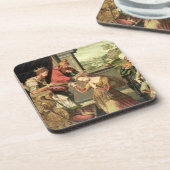 Dessous-de-verre Esther avant le Roi Ahasuerus avec Haman étant (Côté gauche)