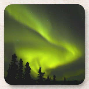 Dessous-de-verre États-Unis, Alaska, Chena Hot Springs. Aurore boré