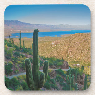 Dessous-de-verre États-Unis, Arizona. Vue depuis l'entrée de Tonto