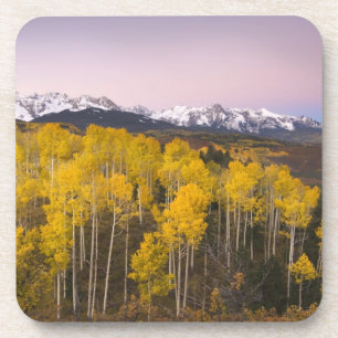 Dessous-de-verre États-Unis, Colorado, Montagnes Rocheuses. Aube d