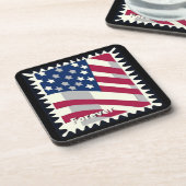 DESSOUS-DE-VERRE ÉTATS-UNIS D'AMÉRIQUE DRAPEAU FOREVER STAMP (Côté gauche)