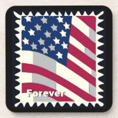 DESSOUS-DE-VERRE ÉTATS-UNIS D'AMÉRIQUE DRAPEAU FOREVER STAMP (Devant)