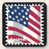 DESSOUS-DE-VERRE ÉTATS-UNIS D'AMÉRIQUE DRAPEAU FOREVER STAMP (Devant)