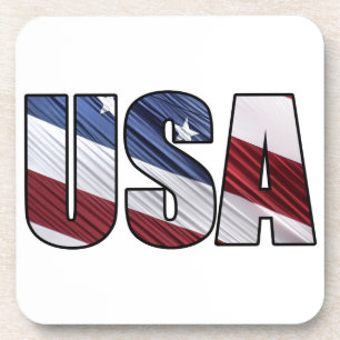 Dessous-de-verre États-Unis en rouge blanc et bleu drapeau patrioti