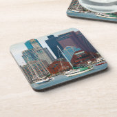 Dessous-de-verre États-Unis, Massachusetts. Skyline de Boston Water (Côté gauche)
