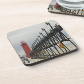 Dessous-de-verre États-Unis, Michigan, Lake Michigan Shore, Grand H (Côté gauche)