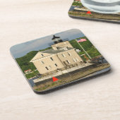 Dessous-de-verre États-Unis, New York, Kingston, Hudson River. Rond (Côté gauche)