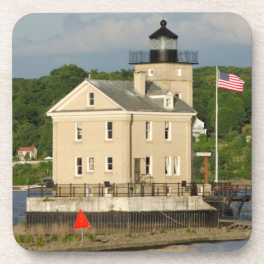 Dessous-de-verre États-Unis, New York, Kingston, Hudson River. Rond (Devant)