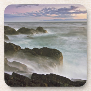 Dessous-de-verre États-Unis, Washington, îles San Juan. Vagues s'éc