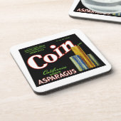 Dessous-de-verre Étiquette d'asperges de Californie (Côté gauche)