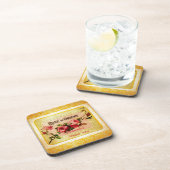 Dessous-de-verre Étiquette de parfum français vintage (Côté Droit)