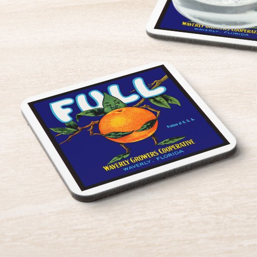 Dessous-de-verre Étiquette d'oranges de marque complète (Côté gauche)