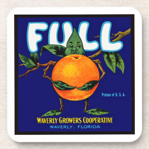 Dessous-de-verre Étiquette d'oranges de marque complète