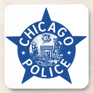 Dessous-de-verre ÉTOILE VINTAGE de police de Chicago