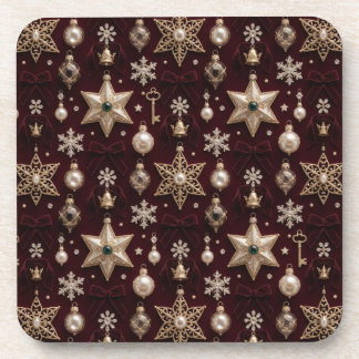 Dessous-de-verre Étoiles de Noël Vintage Élégance d'Ornement de Fêt
