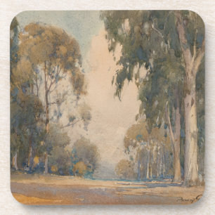 Dessous-de-verre Eucalyptus (1922) – Aquarelle botanique délicate