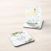 Dessous-de-verre Eucalyptus vert Fête des mariées florale (Côté Droit)