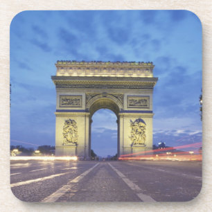 Dessous-de-verre Europe, France, Paris. Arc de Triomphe vu