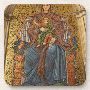 Dessous-de-verre Europe, Italie, Sicile, Taormine. Madone et enfant