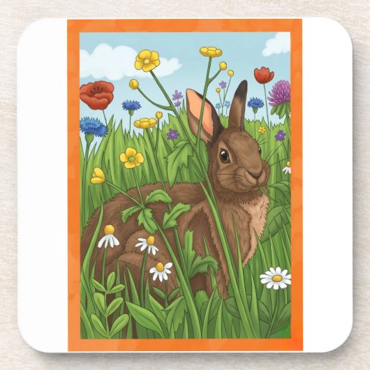 Dessous-de-verre Every Bunny Loves Flowers (Devant)