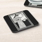 Dessous-de-verre Ex libris art nouveau (Côté gauche)