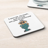 Dessous-de-verre Exercice, Push, Jump Humour (Côté gauche)