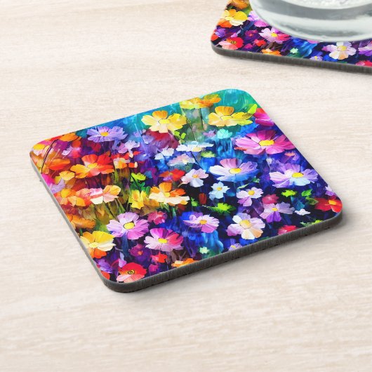 Dessous-de-verre Explosion de couleurs florales (Côté gauche)