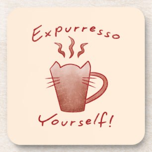Dessous-de-verre Exprimez-vous Cats et café