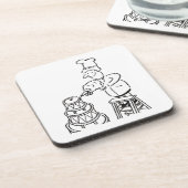 Dessous-de-verre Fabricant de gâteaux décorant un gâteau géant (Côté gauche)