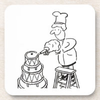 Fabricant de gâteaux décorant un gâteau géant
