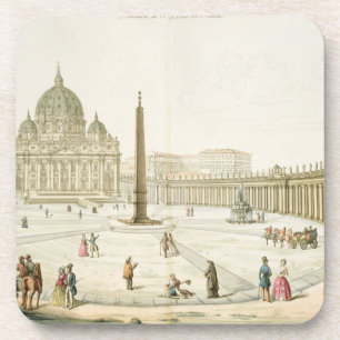 Dessous-de-verre Façade de St Peter à Rome avec Piazza dans f