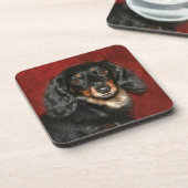 Dessous-de-verre Face Dachshund (Côté gauche)