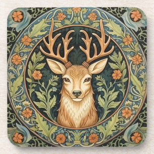 Dessous-de-verre Face de cerf au design vintage floral