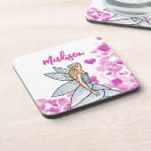 Dessous-de-verre Fairy Princess Pink Hearts Illustration de mode (Côté gauche)