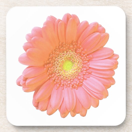 Dessous-de-verre Faisée de gerbera orange (Devant)