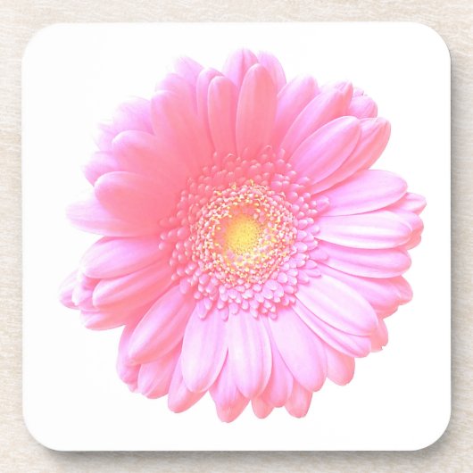 Dessous-de-verre Faisée de gerbera rose pâle (Devant)