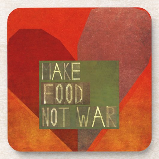 Dessous-de-verre Faites la guerre de nourriture pas (Devant)