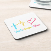Dessous-de-verre Faith Hope Love Hearts (Côté gauche)