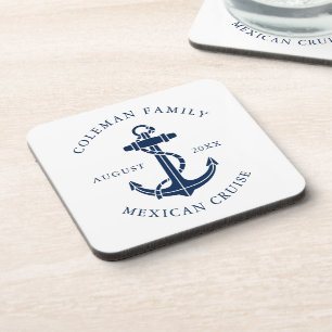 Dessous-de-verre Famille d'ancres de bateau nautique Croisière en m