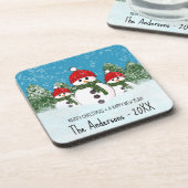 Dessous-de-verre Famille de trois motoneiges (Côté gauche)