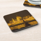 Dessous-de-verre Famine Parliament Budapest by night (Côté gauche)