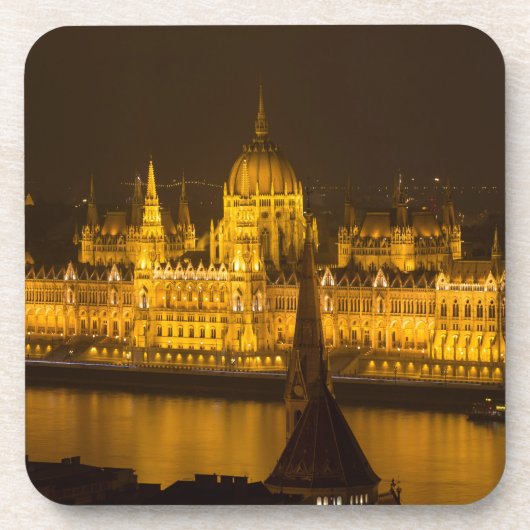 Dessous-de-verre Famine Parliament Budapest by night (Devant)