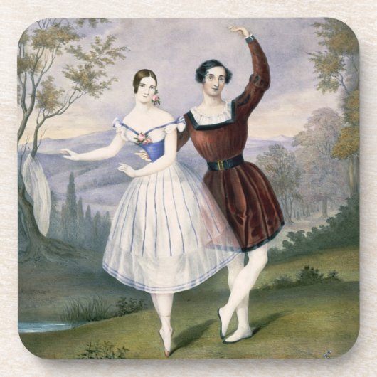 Dessous-de-verre Fanny Cerrito (1817-1909) et Sigr. Guerra, dans (Devant)