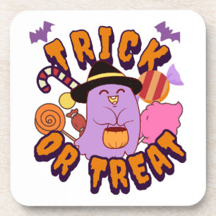 Dessous-de-verre Fantôme adorable d'Halloween Trick or Treat