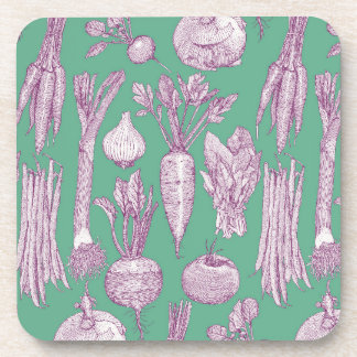 Dessous-de-verre farmer's market vegetables purple peppermint