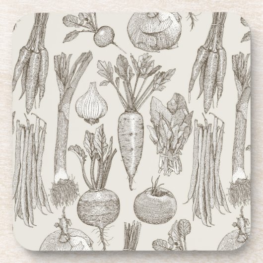 Dessous-de-verre farmer's market vegetables tea strong white (Devant)