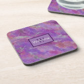 Dessous-de-verre Faux Amethyst Purple Marble (Côté gauche)