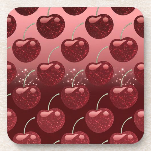 Dessous de verre Faux Cherry Red Foil Cherries (Devant)