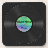 Dessous-de-verre Faux disque vinyle fait sur commande (Devant)